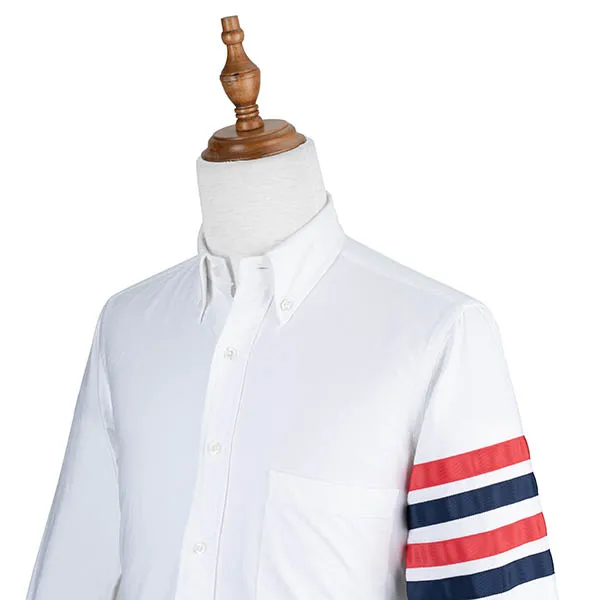 Áo Sơ Mi Thom Browne 4-Bar Stripe Shirt MWL319A06177 Màu Trắng