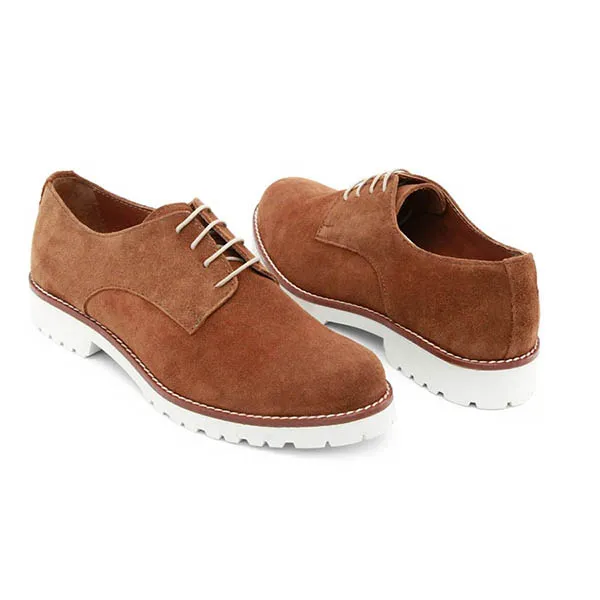 Giày Tây Unisex Made In Italy Da Lộn Il-Cielo_Tabacco Màu Nâu Size 41