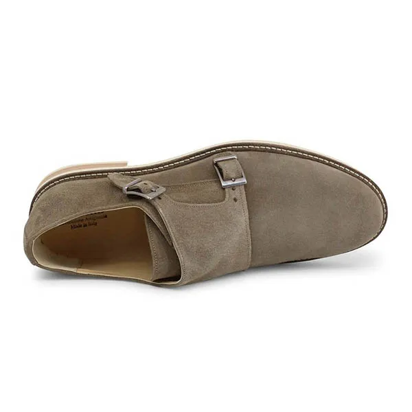 Giày Tây Nam Duca Di Morrone 600_Camoscio_Taupe Màu Nâu Rêu Size 40