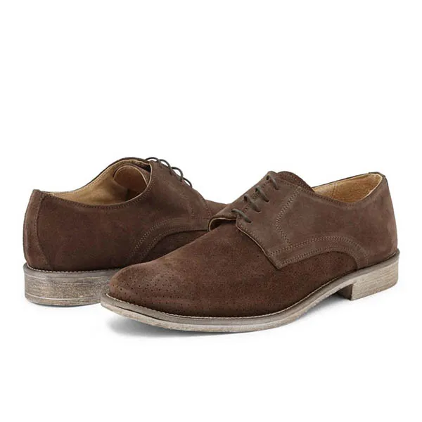 Giày Tây Nam Duca Di Morrone Da Lộn O6d_Camoscio_TDM Màu Nâu Size 40