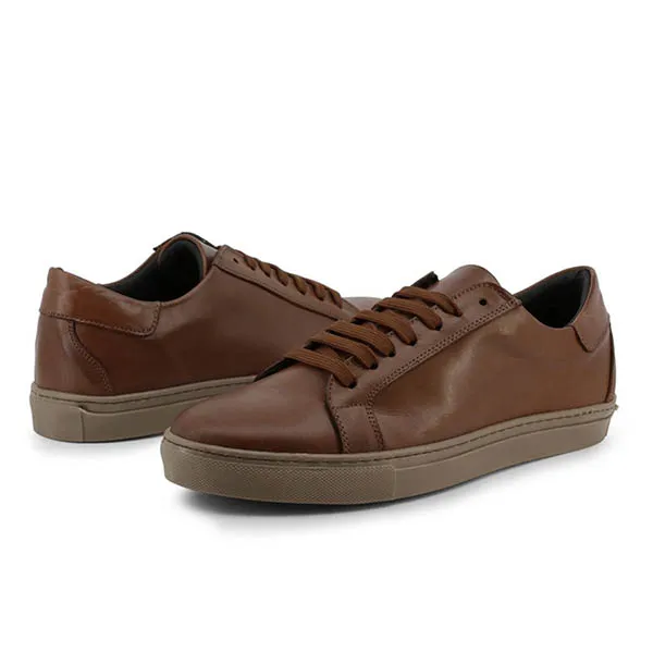 Giày Thể Thao Nam Duca Di Morrone Brando_Pelle_Cuoio Màu Nâu Đậm Size 41