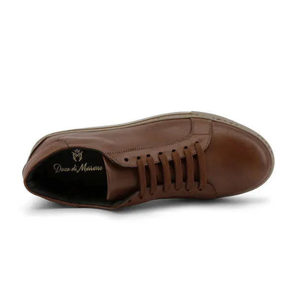 Giày Thể Thao Nam Duca Di Morrone Brando_Pelle_Cuoio Màu Nâu Đậm Size 41