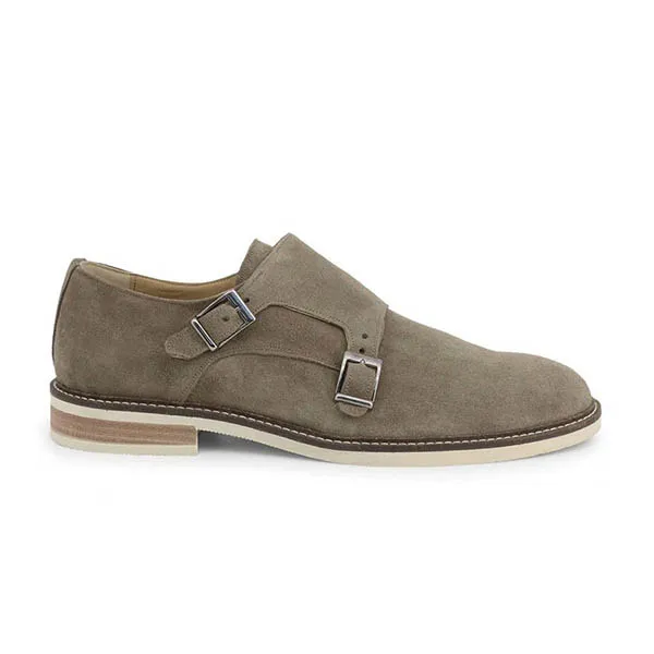 Giày Tây Nam Duca Di Morrone 600_Camoscio_Taupe Màu Nâu Rêu Size 40