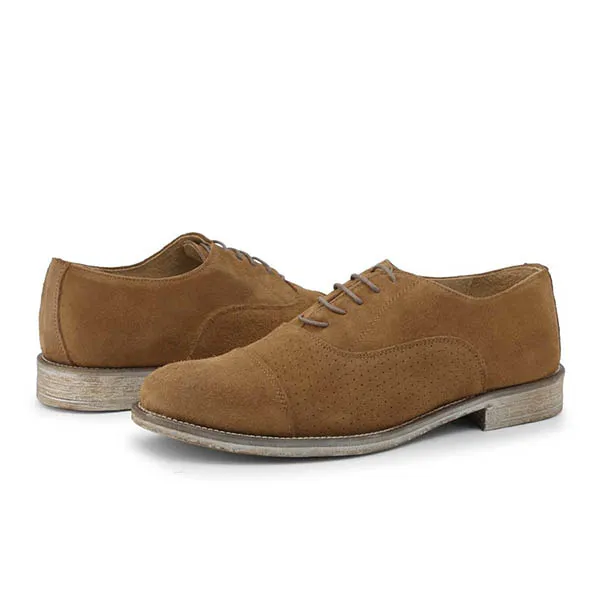 Giày Tây Nam Duca Di Morrone 1003_Camoscio-B_Tabacco Màu Nâu Size 41