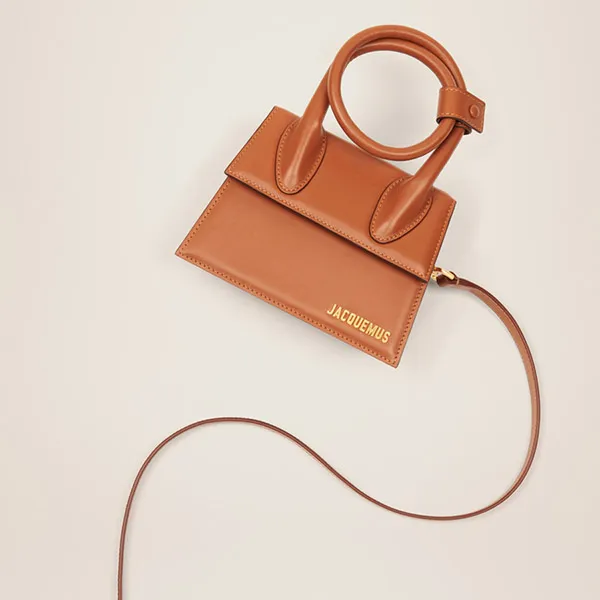 Túi Xách Jacquemus Le Chiquito Noeud Coiled Handbag Light Brown Size 18 Màu Nâu - Túi xách - Vua Hàng Hiệu