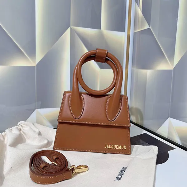 Túi Xách Jacquemus Le Chiquito Noeud Coiled Handbag Light Brown Size 18 Màu Nâu - Túi xách - Vua Hàng Hiệu