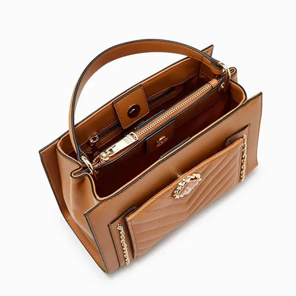 Túi Xách Lyn Harlow Top Handle M Handbags LL22FBF048 Màu Nâu