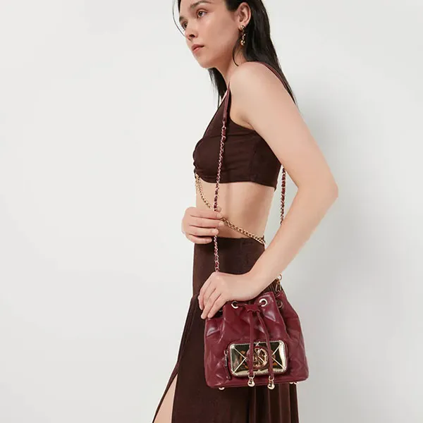 Túi Đeo Vai Lyn Vertina Bucket Bags LL22FBF067 Màu Đỏ Đậm - Túi xách - Vua Hàng Hiệu