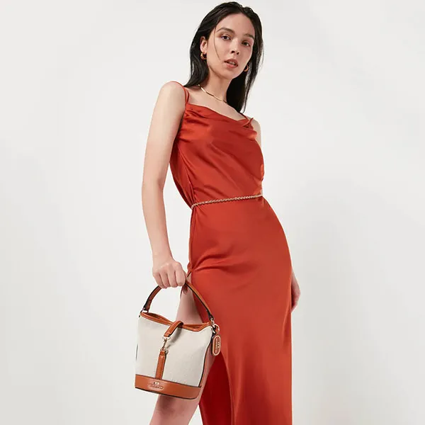 Túi Xách Lyn Oslo Bucket Bags LL22FBF068 Màu Trắng Nâu - Túi xách - Vua Hàng Hiệu