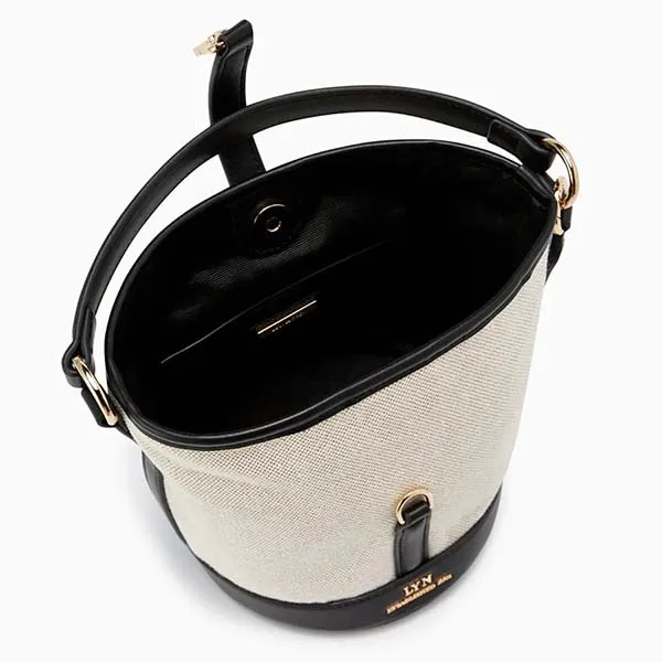 Túi Xách Lyn Oslo Bucket Bags LL22FBF068 Màu Đen Trắng