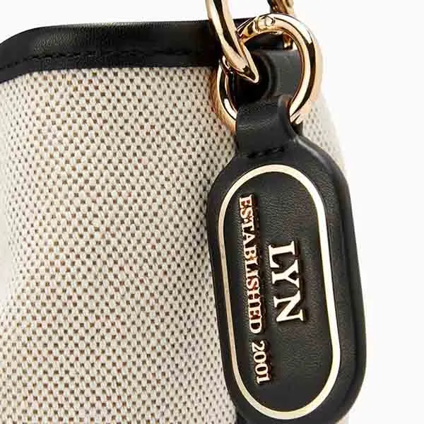 Túi Xách Lyn Oslo Bucket Bags LL22FBF068 Màu Đen Trắng