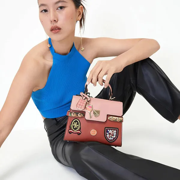 Túi Xách Lyn Academic S Handbags LL22FBS162 Màu Cam Hồng