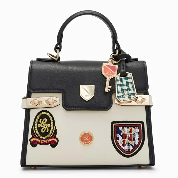 Túi Xách Lyn Academic S Handbags LL22FBS162 Màu Đen Trắng - Túi xách - Vua Hàng Hiệu