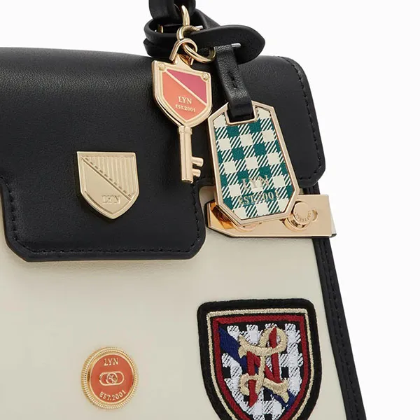 Túi Xách Lyn Academic S Handbags LL22FBS162 Màu Đen Trắng - Túi xách - Vua Hàng Hiệu