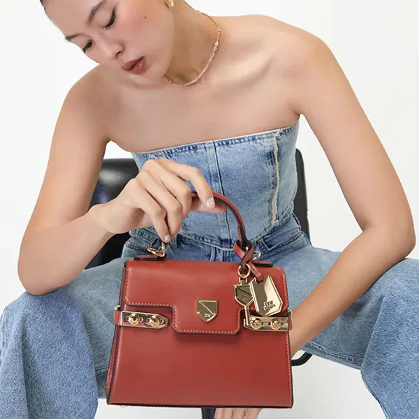 Túi Xách Lyn Academic Plain S Handbags LL22FBS163 Màu Cam - Túi xách - Vua Hàng Hiệu