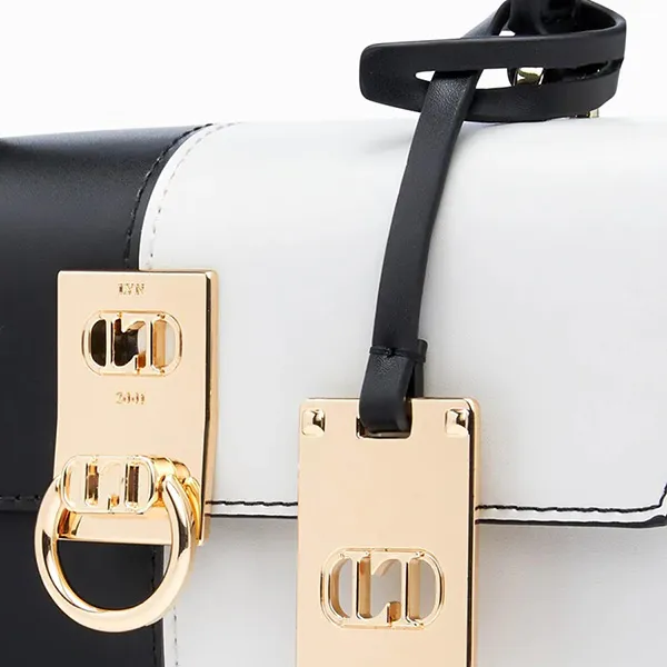 Túi Xách Lyn Damien Top Handle S Handbags LL22FBS204 Màu Đen Trắng