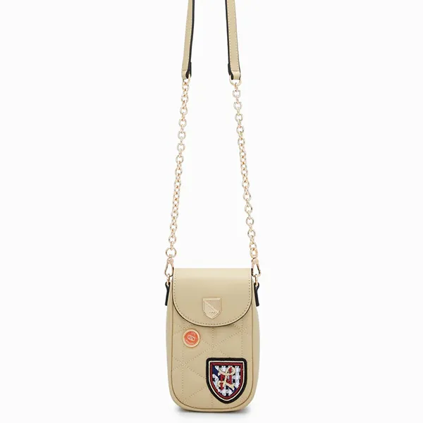Túi Đeo Chéo Lyn Acadamic Q Mobile Pocket Crossbody Bags LL22FWS078 Màu Vàng Nhạt
