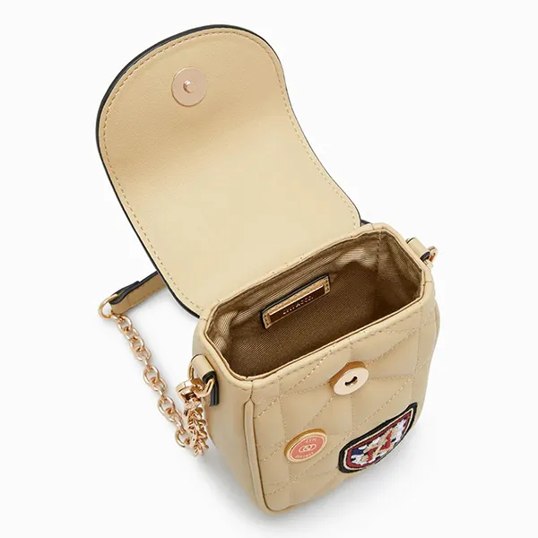 Túi Đeo Chéo Lyn Acadamic Q Mobile Pocket Crossbody Bags LL22FWS078 Màu Vàng Nhạt