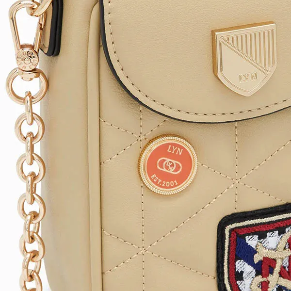 Túi Đeo Chéo Lyn Acadamic Q Mobile Pocket Crossbody Bags LL22FWS078 Màu Vàng Nhạt