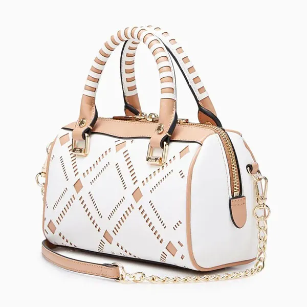 Túi Xách Lyn Karis S Handbags LL22SBF020 Màu Be Phối Trắng