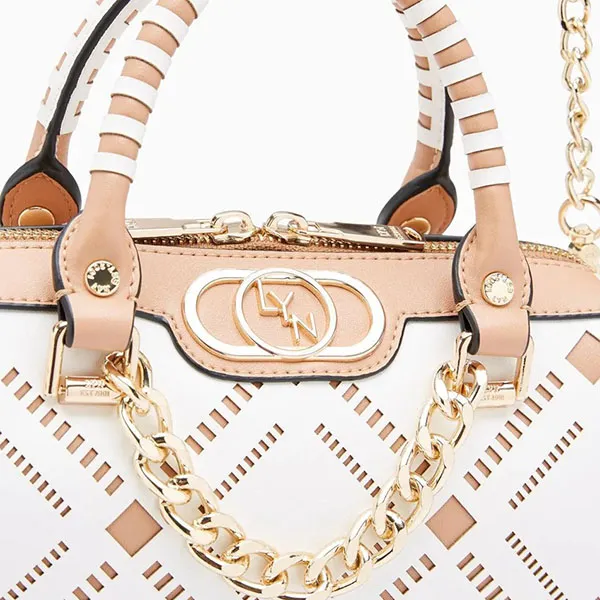 Túi Xách Lyn Karis S Handbags LL22SBF020 Màu Be Phối Trắng