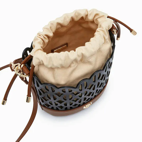 Túi Đeo Vai Lyn Solyn Bucket Bags LL22SBF028 Màu Nâu Đen