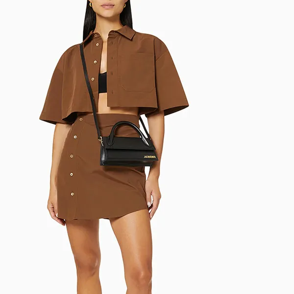 Túi Đeo Chéo Jacquemus Le Chiquito Long Crossbody 213BA004-3000-990 Bag Màu Đen Size 22 - Túi xách - Vua Hàng Hiệu