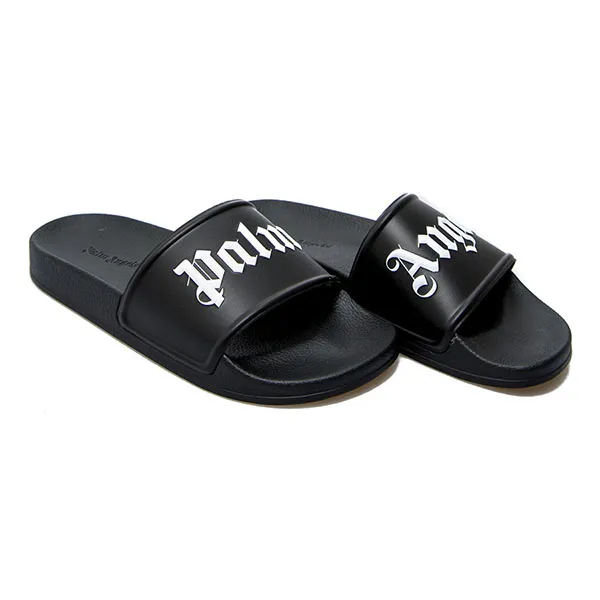 Dép Palm Angels PMIC001C99PLA001 Pool Slides Màu Đen Size 39 - Dép - Vua Hàng Hiệu