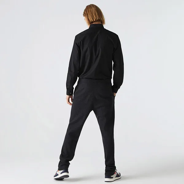 Áo Sơ Mi Lacoste Men's Regular Fit Premium Cotton Poplin Shirt Màu Đen Size 41