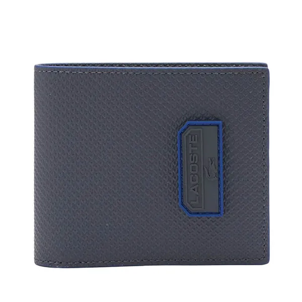 Ví Lacoste Men's Chantaco Leather Billfold Wallet Dark Shadow Cosmique Màu Xám - Túi xách - Vua Hàng Hiệu