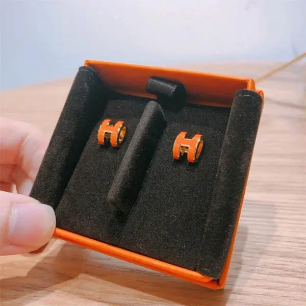 Khuyên Tai Hermès Mini Pop H Earrings Màu Cam - Trang sức - Vua Hàng Hiệu