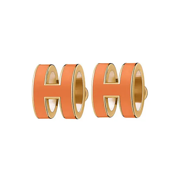 Khuyên Tai Hermès Mini Pop H Earrings Màu Cam - Trang sức - Vua Hàng Hiệu