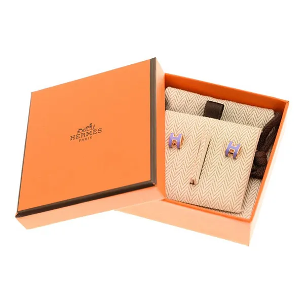 Khuyên Tai Hermès Mini Pop H Earrings Màu Tím - Trang sức - Vua Hàng Hiệu