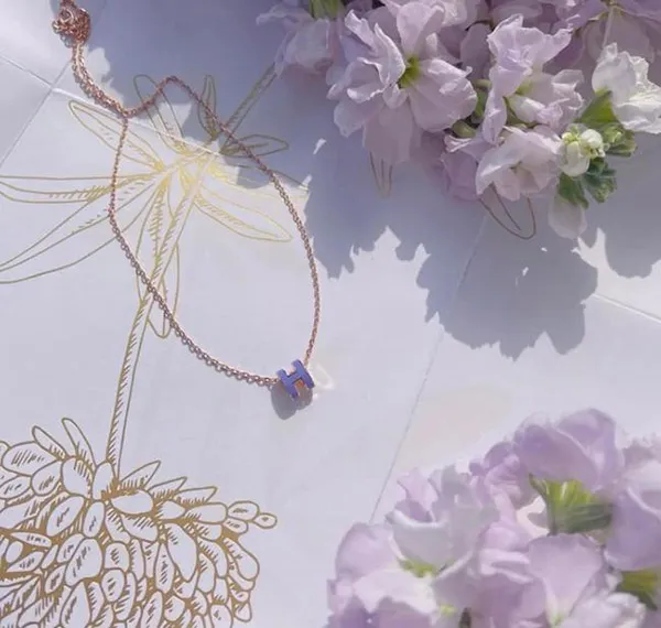Dây Chuyền Hermès Mini Pop H Pendant Mặt Màu Tím - Trang sức - Vua Hàng Hiệu