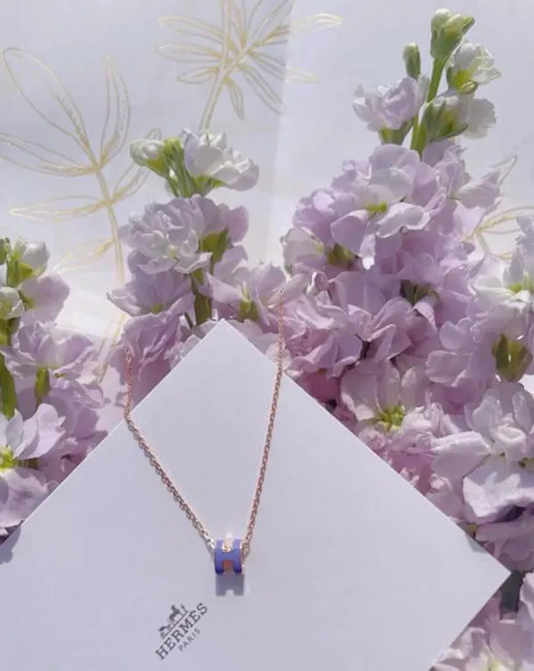 Dây Chuyền Hermès Mini Pop H Pendant Mặt Màu Tím - Trang sức - Vua Hàng Hiệu