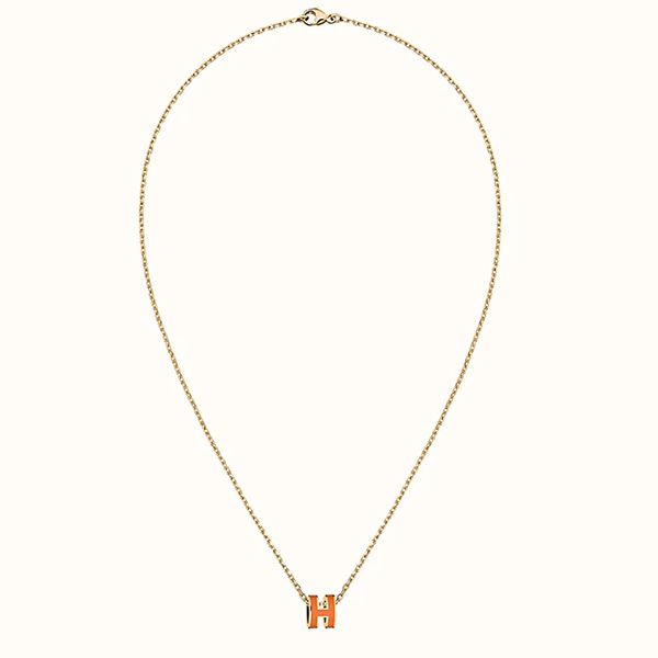 Sold at Auction: HERMES 'CAGE D'H CUBE' GOLD-PLATED NECKLACE