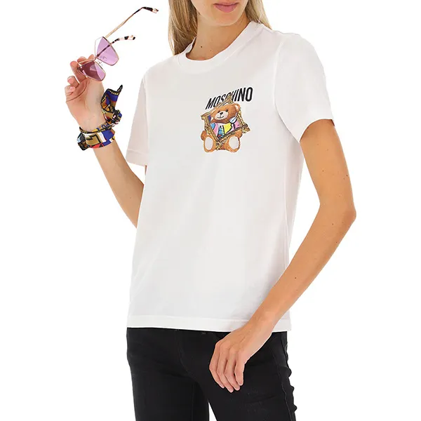 Áo Phông Moschino V0704 0440 1001 Màu Trắng