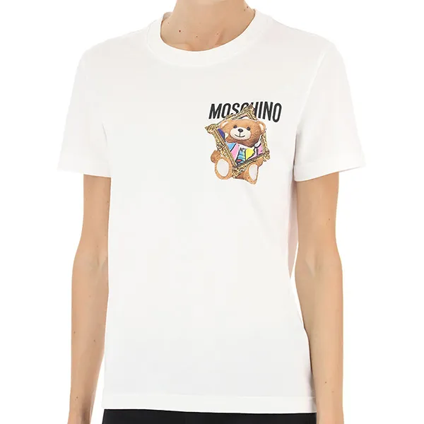 Áo Phông Moschino V0704 0440 1001 Màu Trắng