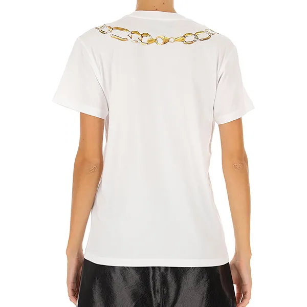 Áo Phông Moschino Logo Necklace Graphic-print T-shirt In White A0714 5540 1001 Màu Trắng Size XS