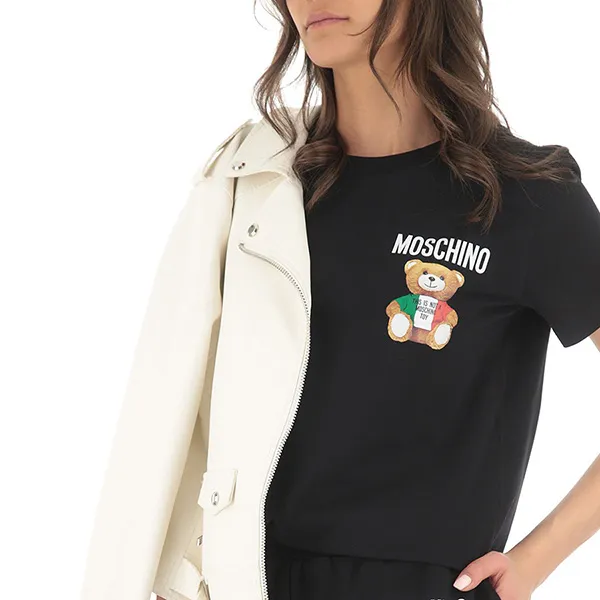 Áo Phông Moschino Bear T-Shirt V0709 0540 1555 Màu Đen
