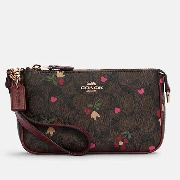Túi Xách Coach Nolita 19 In Signature Canvas With Heart Petal Print Màu Nâu Đen