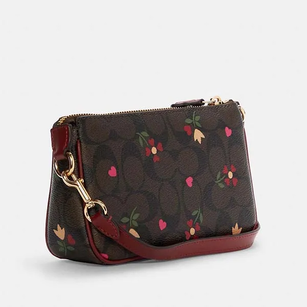 Túi Xách Coach Nolita 19 In Signature Canvas With Heart Petal Print Màu Nâu Đen