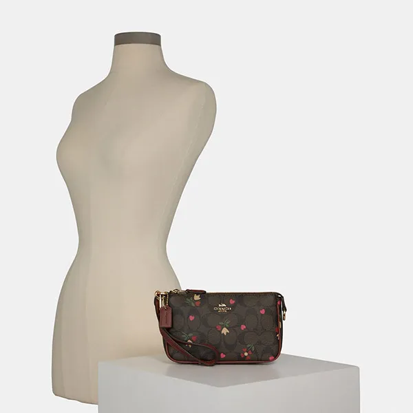 Túi Xách Coach Nolita 19 In Signature Canvas With Heart Petal Print Màu Nâu Đen