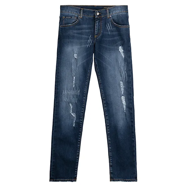 Quần Jeans Nam Dolce & Gabbana D&G Skinny Tag Gold GY07CD G8GV6 S9001 Màu Xanh - Thời trang - Vua Hàng Hiệu