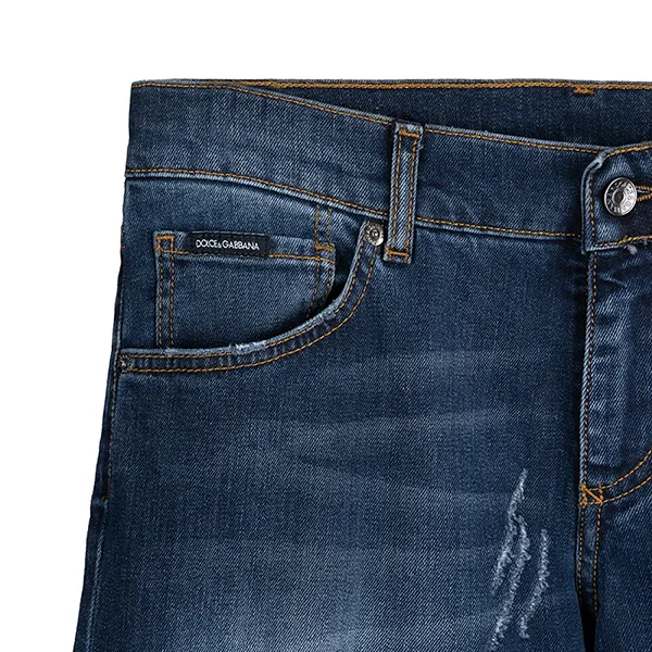 Quần Jeans Nam Dolce & Gabbana D&G Skinny Tag Gold GY07CD G8GV6 S9001 Màu Xanh - Thời trang - Vua Hàng Hiệu