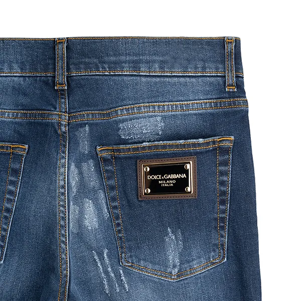 Quần Jeans Nam Dolce & Gabbana D&G Skinny Tag Gold GY07CD G8GV6 S9001 Màu Xanh - Thời trang - Vua Hàng Hiệu
