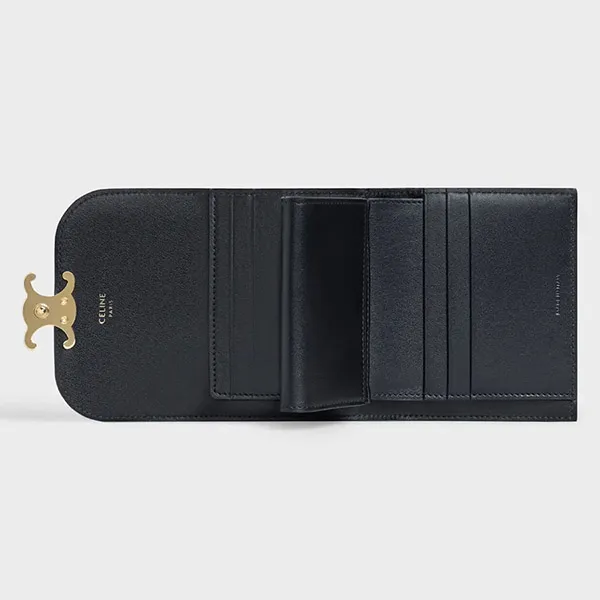 Ví Celine Triomphe Small Flap Wallet Màu Đen - Túi xách - Vua Hàng Hiệu