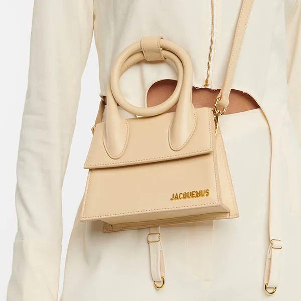 Túi Xách Jacquemus Le Chiquito Noeud Coiled Handbag 213BA005-3060-150 Size 18, Màu Beige - Túi xách - Vua Hàng Hiệu