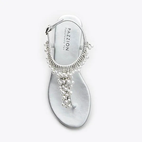 Dép Xỏ Ngón Nữ Pazzion 1833-8 - SILVER - 37 Màu Bạc