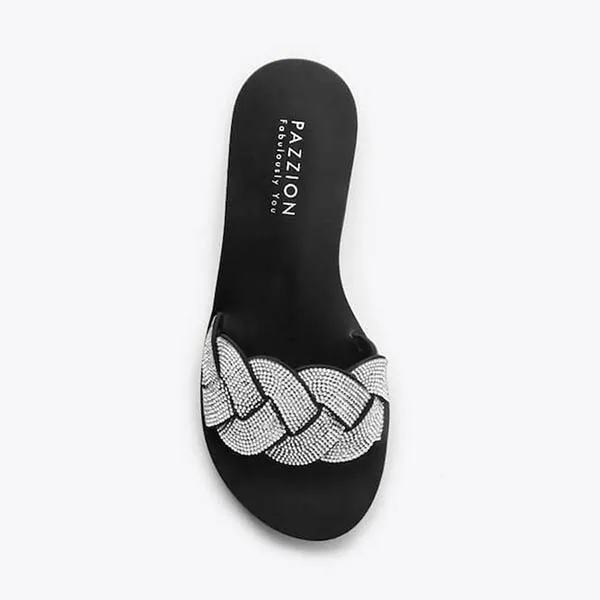 Dép Nữ Pazzion 2639-8 - SILVER - Màu Bạc Size 34 - Dép - Vua Hàng Hiệu